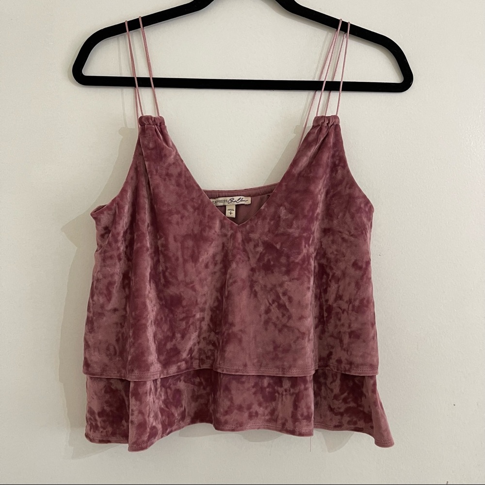 Express Purple Velvet Tank Top